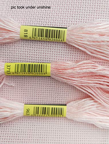 59" x 1 Yard 14ct Counted Cotton Aida Cloth Cross Stitch Fabric (Pink) - color: Pink
