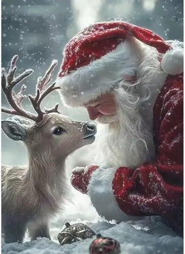 WUSARPLY Santa Claus Stamped Cross Stitch Kits for Beginners Adults 11CT - color: J185