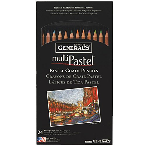 FACTIS General Pencil 4401-24A Multi Pastel Pencils, 24-Pack