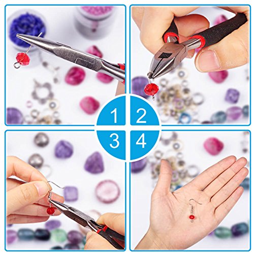 PAXCOO Jewelry Making Supplies Kit with Tools, Wires, Findings for Jewelry Repair and Beading - size: Small