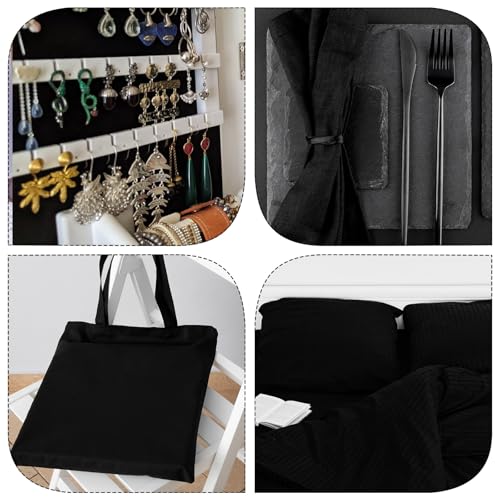 100% Black Cotton Fabric 3 Yards 59 Inches Wide Cotton Quilting Fabric by The Yard, Soft Embroidery Muslin Fabrics for Sewing Material Apparel Cloth(Black) - color: Black, size: 3 Yards