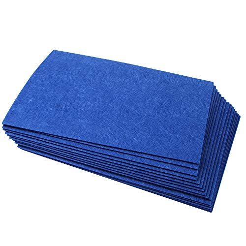 Polyester Felt Sheet Stiff 15 Sheets 20 x 30 cm(7-7/8 X 11-7/8 in 5/64 in Thick) (Blue) - color: Blue