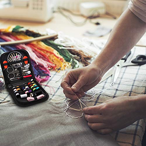 Sewing Kit, Sewing Kits for Adults, OKOM 68Pcs Thread for Sewing, Sewing Supplies, Sew Kit for Home,Traveler,Small Mini, Basic, Beginner, DIY, Needle and Thread Kit, Gift for Mother and Grandma - size: S