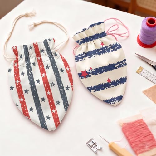 Aubliss 8pcs Fat Quarter Fabric Bundles (100% Cotton - 20'' x 20'') - color: Patriotic