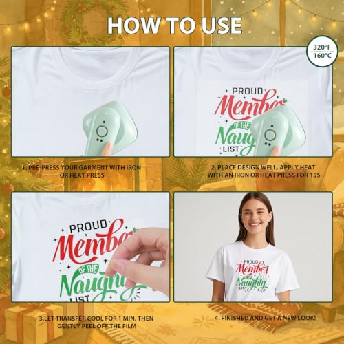 20Pcs Funny Christmas Iron on Transfer Dtf Transfers Ready to Press - color: Funny Christmas252