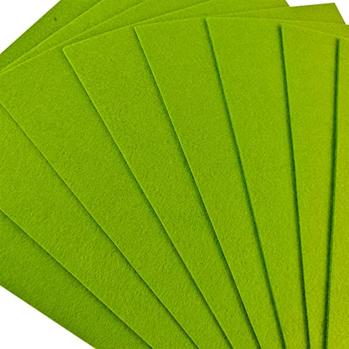 Jtnohx Stiff Felt, 2mm Thick Felt Sheets for Crafts, 8"x12" Hard Felt Fabric Squares 8Pcs for DIY Projects (Green Color) - color: Green
