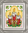 Tobin Candles Ornament Counted Cross Stitch Kit, 2-Inch x 3-Inch