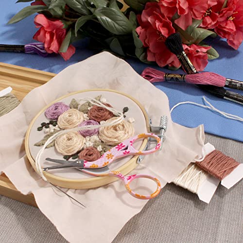 JubileeYarn TSA Compliant Rounded Embroidery Craft Stainless Steel Stork Scissors - Small Pink - 1 Unit - color: Small Stork Pink, size: 1 Unit