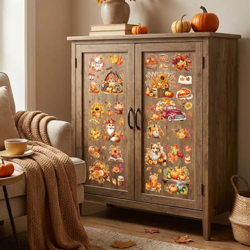 12 Pcs Fall Rub on Transfers for Furniture Crafts 5.9x5.9 Inch - color: Autumn Farm Harvest