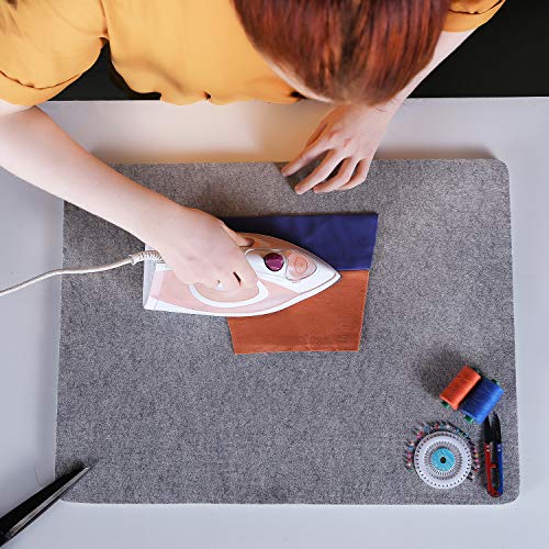 Wool Pressing Pad - 24in x 18in Quilting Ironing Pad - 100% New Zealand Felted Wool Iron Board for Quilters, Great for Quilting Sewing Projects by SAVINA - size: 24" x 18"