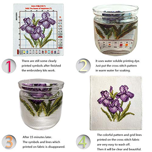 Funxvoot Stamped Cross Stitch Kits Beginners Full Range of Embroidery Kits for Adults 11CT Embroidery Patterns Needlepoint Kits Printed Cross Stitch Kits-Moon Night Scene 16x20 inch - color: Craftsstyle09