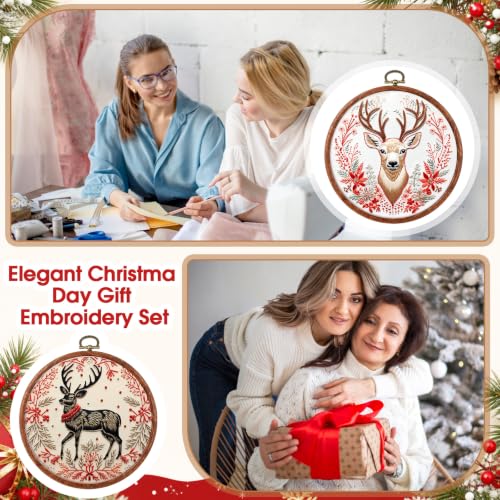 Burbell 15 Pcs Embroidery Hoops Round Wood Frame Cross Stitch,6 Inch - size: 6 Inch