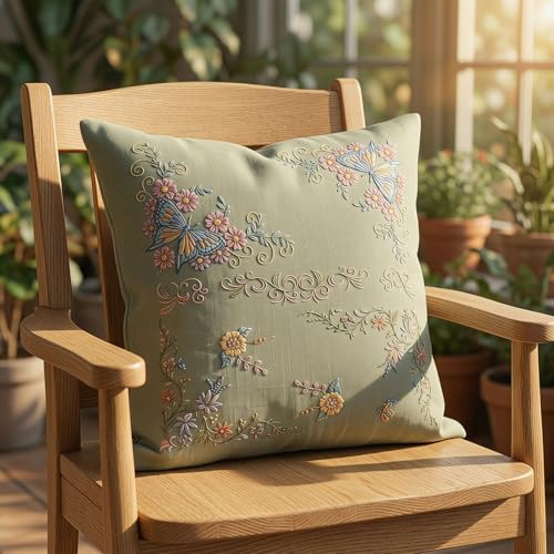 STSTR 4 PCS Flower Water Soluble Embroidery Patterns, Stick and Stitch Embroidery Transfer Patterns, Floral Embroidery Paper for Women Clothes Bags Hats (White, Black)
