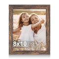 Hongkee 8x10 Picture Frame with Real Glass Wood Frame(Rustic Brown, 1 Pack) - color: Rustic Brown, size: 8X10 in