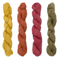 FREEBLOSS 4Pcs Sashiko Thread 110 Yards*4 Colors Natural Dyeing Cotton Embroidery Thread Japanese Quilting & Embroidery Sashiko Kit Supplies - color: Dark Yellow