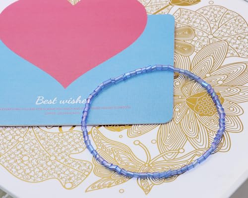 Glass Bugle Tube Beads 1400Pcs/30g Mini Seed Beads 2 * 3mm Small Craft Loose Spacer Beads for DIY Bracelets Necklace Earring Jewelry Making (Middle Blue) - color: Middle Blue