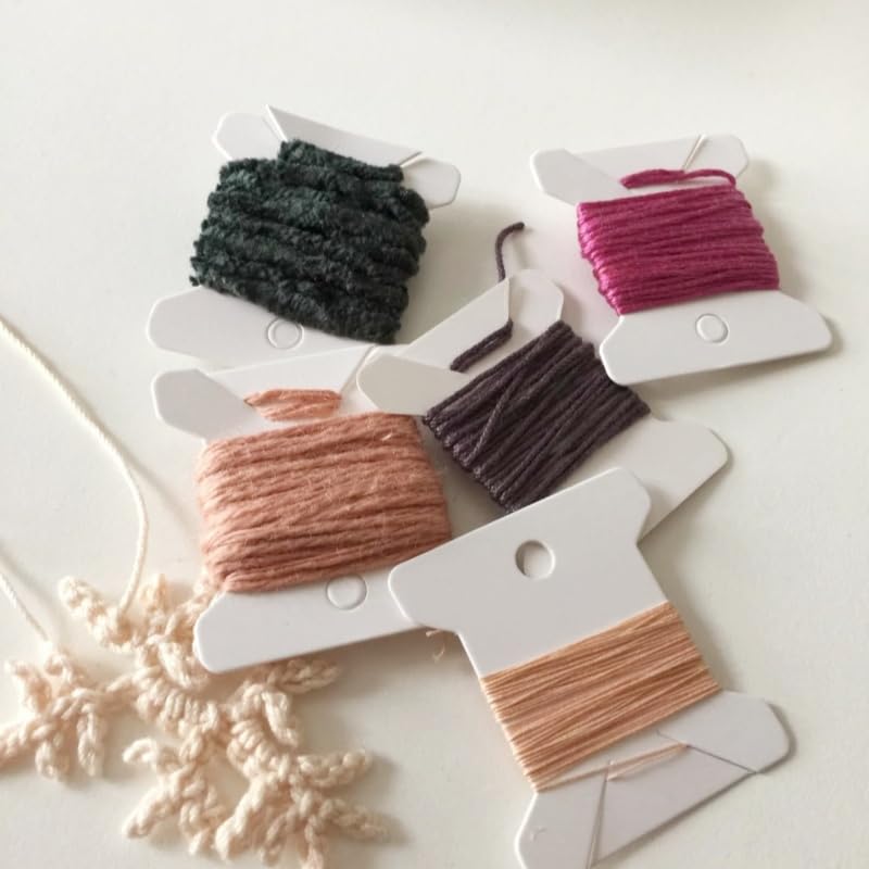 200 Pcs Embroidery Floss Bobbins,Cardboard Embroidery bobbins (White)