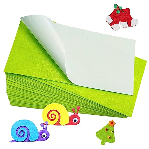 Jtnohx Self Adhesive Felt Sheets Adhesive Backed Felt Fabric Green 4"x8" - color: Green