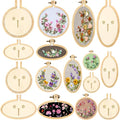Syhood 8 Sets Mini Embroidery Hoop Wooden
