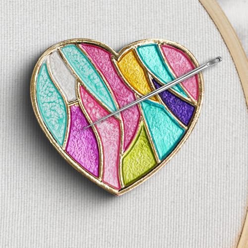 Needle Minder Magnet, Magnetic Needle Minder, Needle Minders Magnetic Cross Stitch Accessories, Magnetic Needle Holder, Life Tree, Butterfly, Cats, Owl, Heart (Love) - size: LOVE