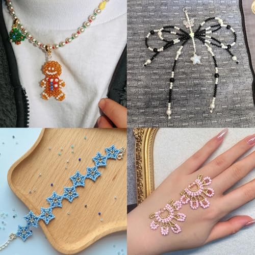 11200pcs Glass Seed Beads for DIY Crafting Bracelet Necklace Embroidery Jewelry Making Supplies (3mm, 400pcs/Color, 28 Colors, Metallic Scheme) - color: Metallic