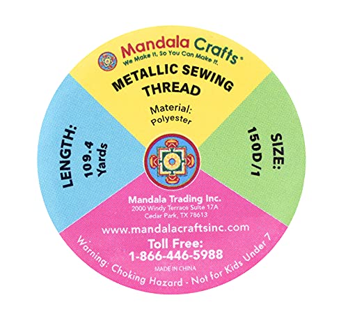 Mandala Crafts Metallic Copper Embroidery Floss for Sewing, 218 Yard Spool - color: Copper, size: 200M 218 Yards