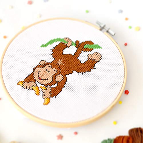 Povitrulya Cross Stitch Kit fors 'Monkey' - color: Monkey