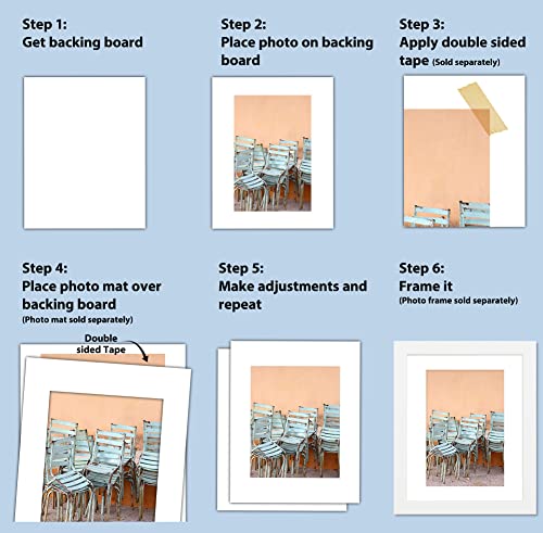 Golden State Art 16x20 White Backing Board, 10 Pack Backer Board for Print - size: 16x20