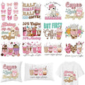 12 Sheets Coffee Iron on Transfers for T-Shirts - style: Coffee