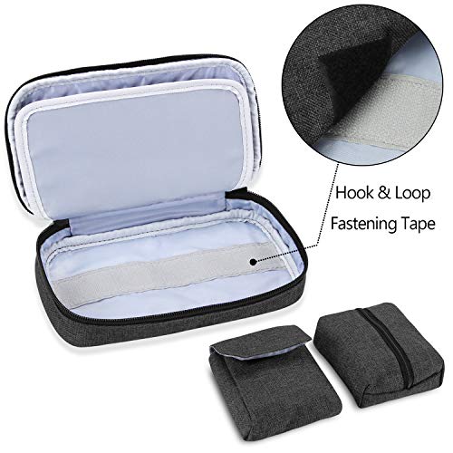 LLUXJA Diabetic Supplies Travel Case, Black - color: Black