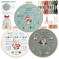 ZVKVJVZ Embroidery Starter Kit for Beginners Floral Stamped Patterns 3 Sets