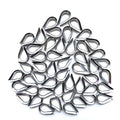 50 PCS M3 Stainless Steel Thimbles for 1/8 Inches Diameter Wire Rope - size: M3 Thimble - 50PCS