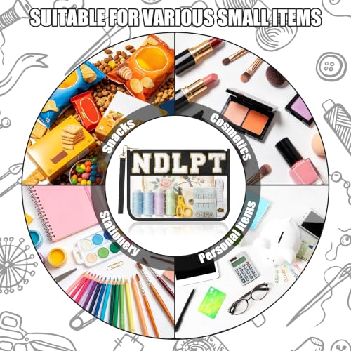 BuyCard Needlepoint Project Bag, NDLPT Clear Zipper Pouch Sewing Gifts Bag - color: Black