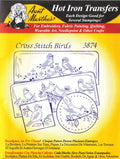 Aunt Martha's Hot Iron Embroidery Transfer 3874 Cross Stitch Birds
