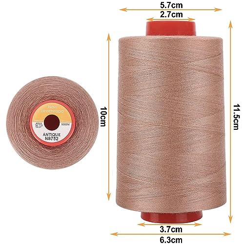 New brothread 4 Large Cones All Purpose Polyester Thread -Antique - color: 4xAntique