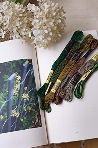12 Pieces | Premium Embroidery Thread | 100% Egyptian Cotton Premium Skeins | Cross Stitch Embroidery Floss | Oeko TEX Certified Stranded Cotton (Brown Tones) - color: Brown Tones