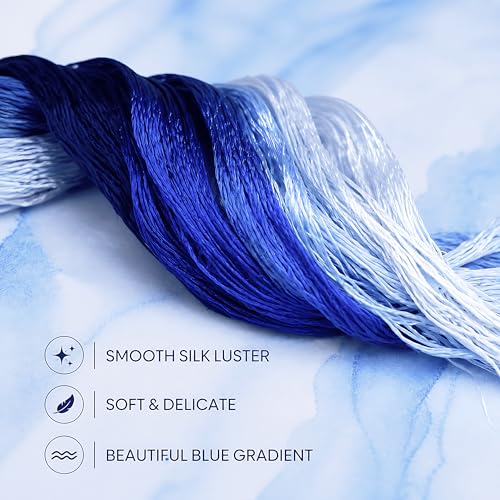 Natural 100% Silk Thread, Handmade Embroidery Thread Silk Floss 9 Colors 110m Each (81) - color: 81