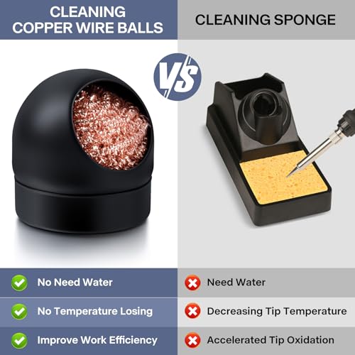 LXIANGN Soldering Iron Tip Cleaner - color: Black