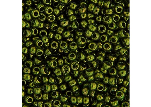 Miyuki Seed Bead 11/0 APX.22g - Olive Gold Luster Japanese Glass Seed Beads - color: Olive Gold Luster