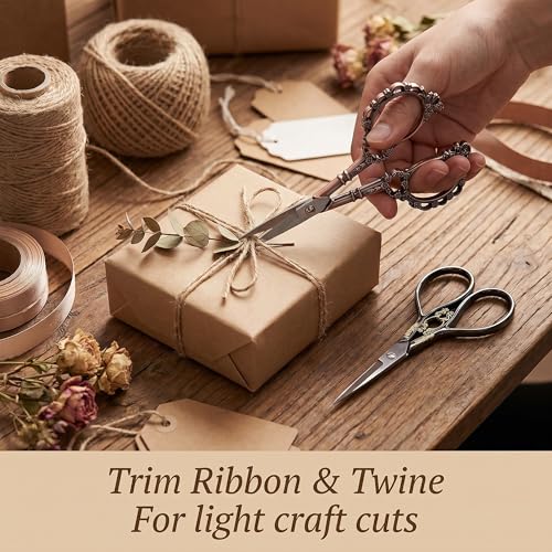 BIHRTC Vintage Plum Blossom Clouds Sewing Scissors for Embroidery, Sewing
