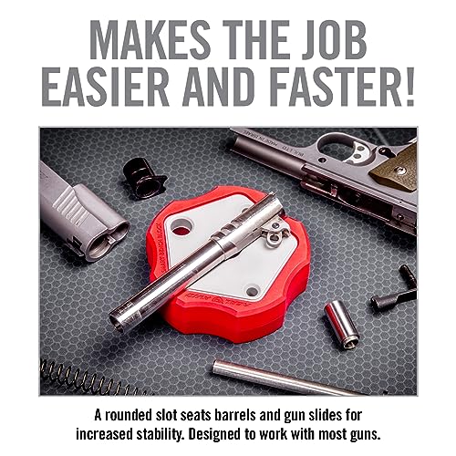 Real Avid Roll Pin Punch Set & Hammer + Non-Slip Magnetic Bench Block | 10 Nickel-Plated Steel Roll Pin Punches, 4 Interchangeable Hammer Heads - Brass, Steel, Ruber, Nylon & Non-Marring Bench Block