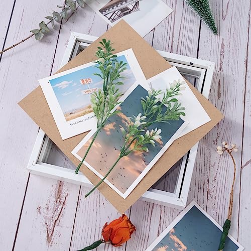Muzilife 8x8 Shadow Box 3D Picture Frames, Wood, Real Glass, White, 3 Pack - color: 3 Pcs 8x8-white