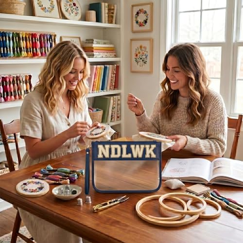VOOGLAN Needlework Project Bag (Empty), 8 x 12 Inch - color: Navy