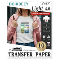 Heat Transfer Paper - 10 Sheets, 11" X 17" Light Iron On Transfer Paper - color: Light(10 Sheets)