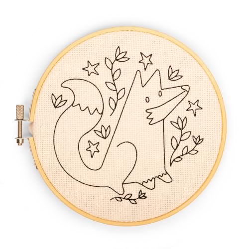 Kikkerland Punch Needle - Fox - Includes Everything Needed - style: Fox