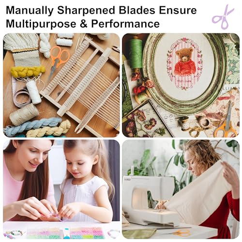 10 Pcs Mini Detail Craft Scissors, Stainless Steel, 3.5" - size: 3.5 x 1.8 inches