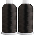 Superpunch SuperB Embroidery Thread 40wt, 5000 m Cone, Pack of 2 - color: Black 020, size: Pack of 2