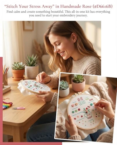 QIZUOLIFE Embroidery Kits for Adults, Water Soluble Embroidery Patterns