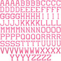 Boao 104 Pcs Iron on Letters Patches for Fabric,Pink - color: Pink