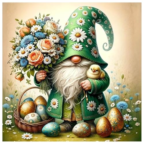 Gnome Stamped Cross Stitch Kits for Adults - Embroidery Kits for Beginners Adults,11 CT Patterns Dimensions Counted Cross Stitch Kits for Adults Arts Craft 14x14 inch - color: Cross stitch-28